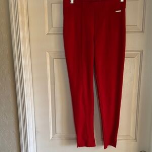 Michael Kors Red Women's Pull on Pants SZ S Slit Leg